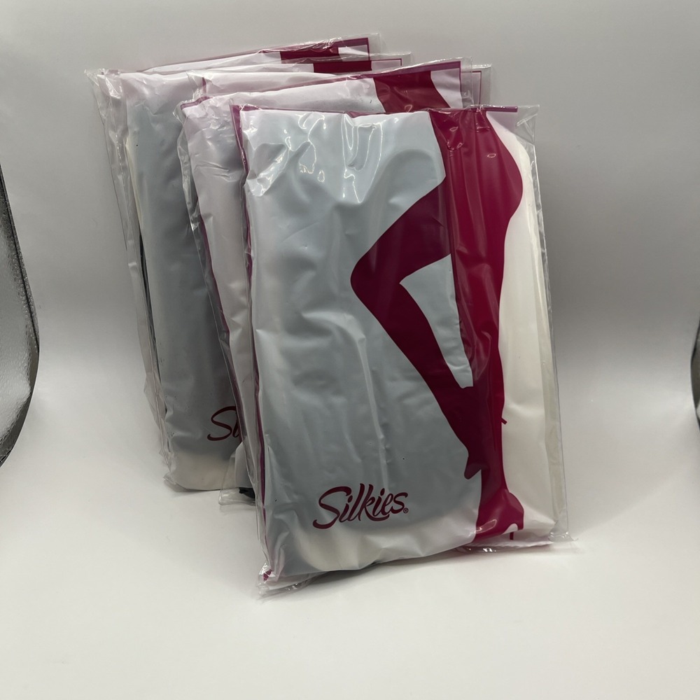 Lot of 5 New Pairs of Silkies Microfiber Trouser Socks Women Queen Size Black